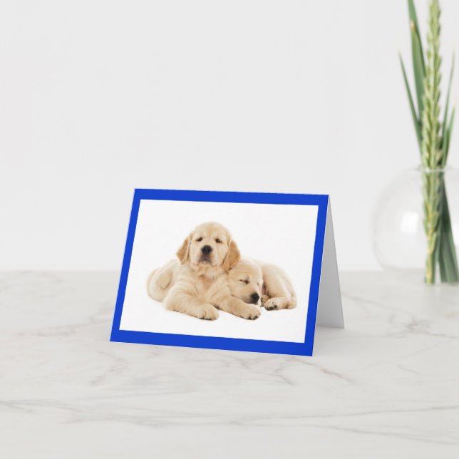 Tarjeta de nota en blanco para perro de perro de p (Anverso)