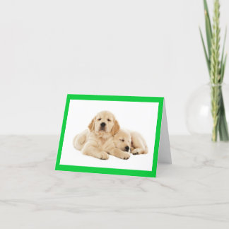 Tarjeta de nota en blanco para perro de perro de p