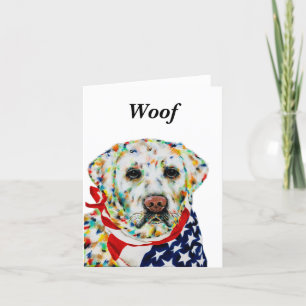 Tarjeta de nota en blanco para perro recuperador d
