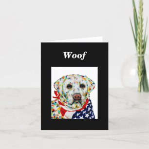 Tarjeta de nota en blanco para perro recuperador d