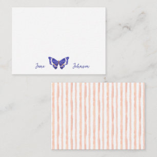 Tarjeta de nota en blanco personalizada - mariposa