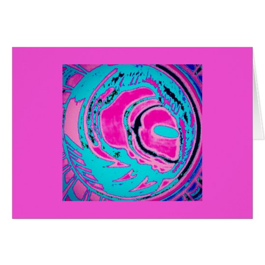 Tarjeta de nota en blanco (planeta - rosa)