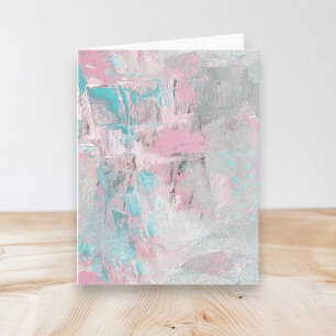 Tarjeta de nota en blanco plegada de arte abstract