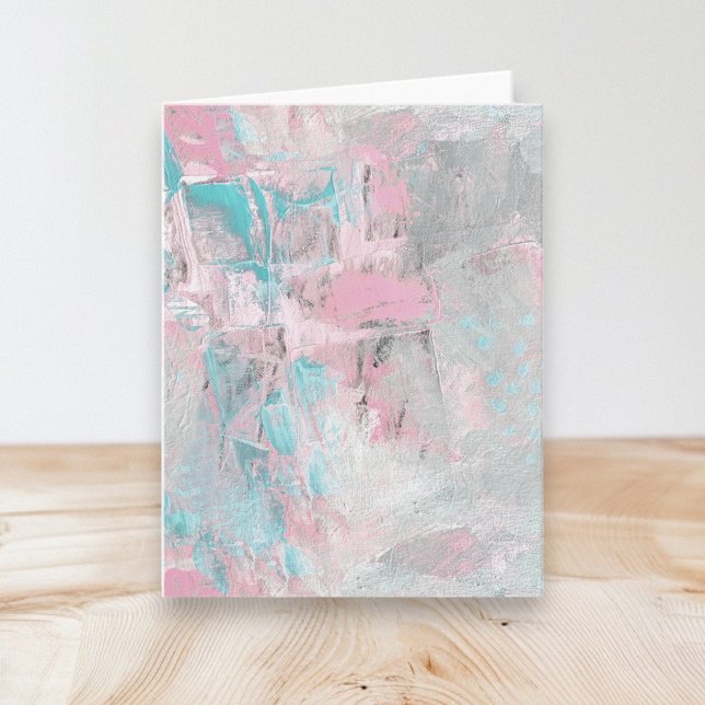 Tarjeta de nota en blanco plegada de arte abstract (All Occasion Blank Note Cards by artist © Cathy Thompson. Perfect to have on hand for a quick hello.)