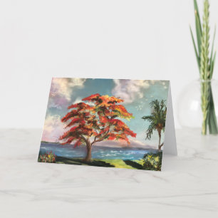 Tarjeta de nota en blanco "Royal Poinciana"