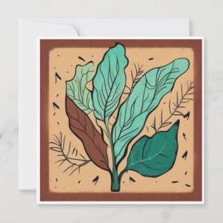Tarjeta de nota en blanco Rustic Tree of Life