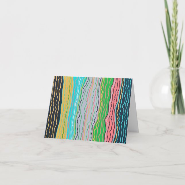 Tarjeta de nota en blanco Squiggles moderna (Anverso)