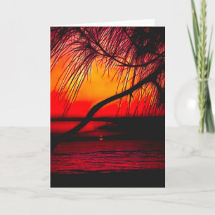 Tarjeta de nota en blanco Sunset on Fire