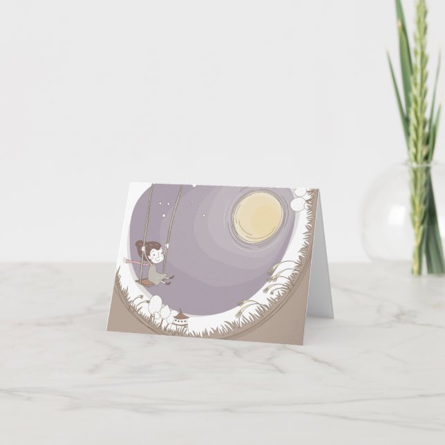 Tarjeta de nota en blanco Swingin' away (Anverso)