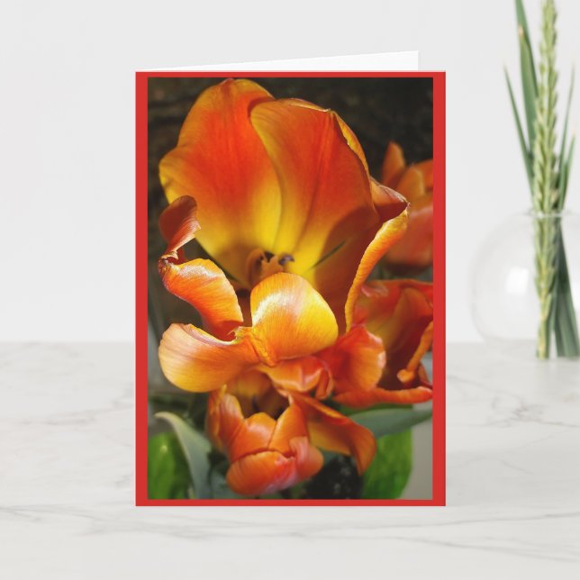 Tarjeta de nota en blanco TULIPS (Anverso)