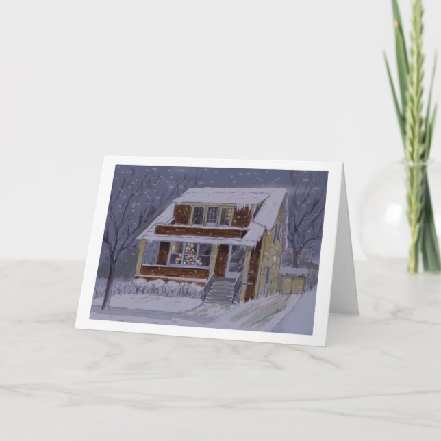 Tarjeta de nota en búfalo de navidades (Anverso)