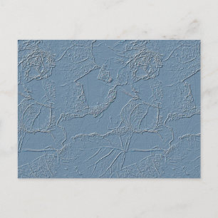 Tarjeta de nota en diseño de hoja abstracta azul