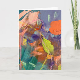 Tarjeta de nota en diseño de jardín salvaje