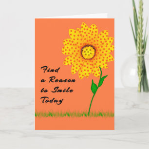 Tarjeta de nota Encuentra una razón para sonreír h