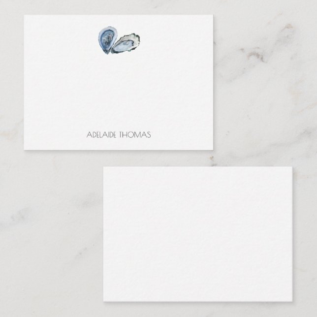 Tarjeta de nota estacional personalizada Oyster (Anverso / Reverso)