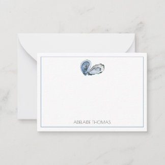 Tarjeta de nota estacional personalizada Oyster