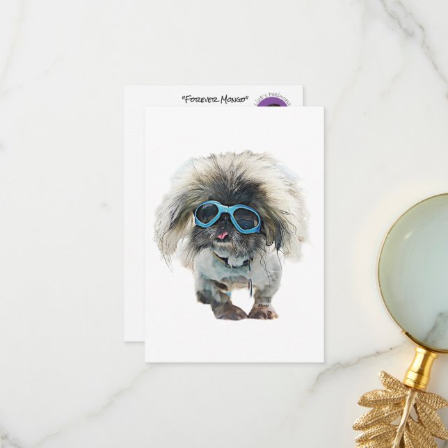 Tarjeta de nota estacionaria "Forever Mongo" (Anverso/Reverso In Situ)