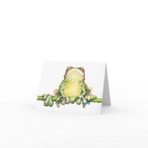Tarjeta de nota fabulosa de la rana - 5,6" x 4"