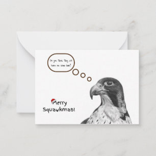 Tarjeta de nota Falcon para navidades