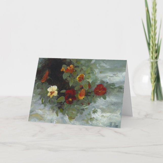 Tarjeta de nota floral (Anverso)