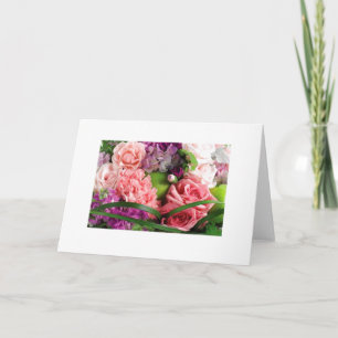 Tarjeta de nota floral