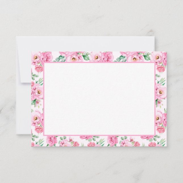 Tarjeta de nota floral (Anverso)