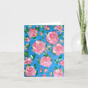 Tarjeta de nota floral Anna Rosa