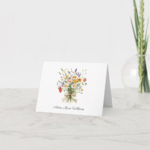 Tarjeta de nota floral bastante elegante