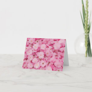 Tarjeta de nota Floral Botánica Flor de Cerezo Ros