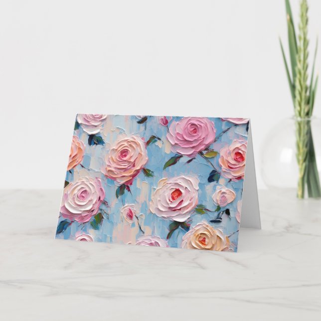 Tarjeta de nota floral de acuarela de bonito (Anverso)