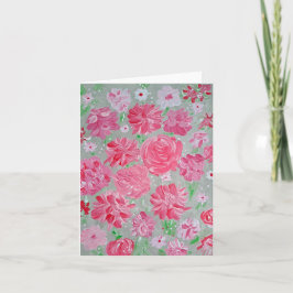 Tarjeta de nota floral de amor en flor