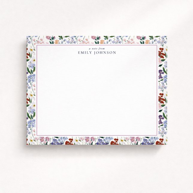Tarjeta de nota floral de prado primaveral (Subido por el creador)