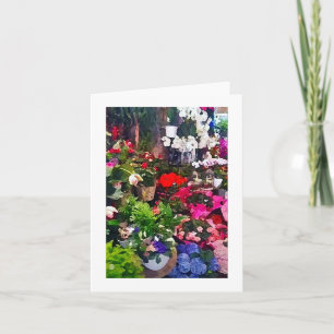 Tarjeta de nota floral del espacio en blanco de la