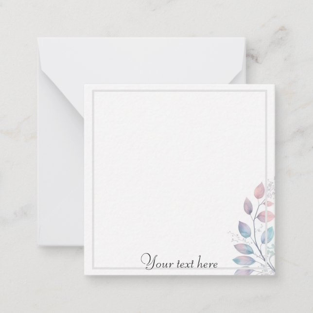tarjeta de nota floral elegante (Anverso)