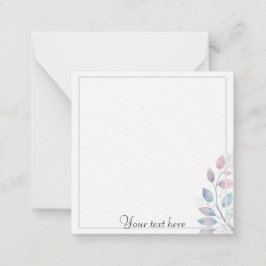 tarjeta de nota floral elegante