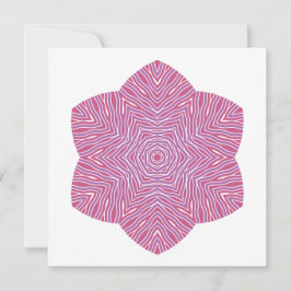 Tarjeta de nota floral en flor en rojo y violeta