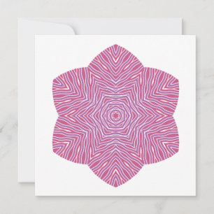 Tarjeta de nota floral en flor en rojo y violeta