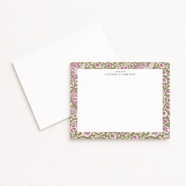 Tarjeta de nota floral inspirada en bloque a mano  (Subido por el creador)