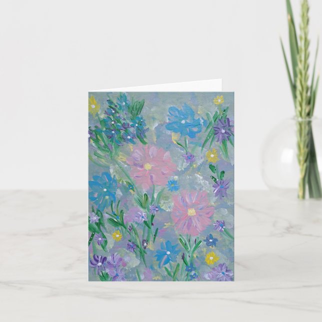 Tarjeta de nota floral para mariposa Bush (Anverso)