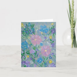 Tarjeta de nota floral para mariposa Bush
