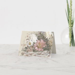 Tarjeta de nota floral Pastel