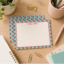 Tarjeta de nota floral personalizada