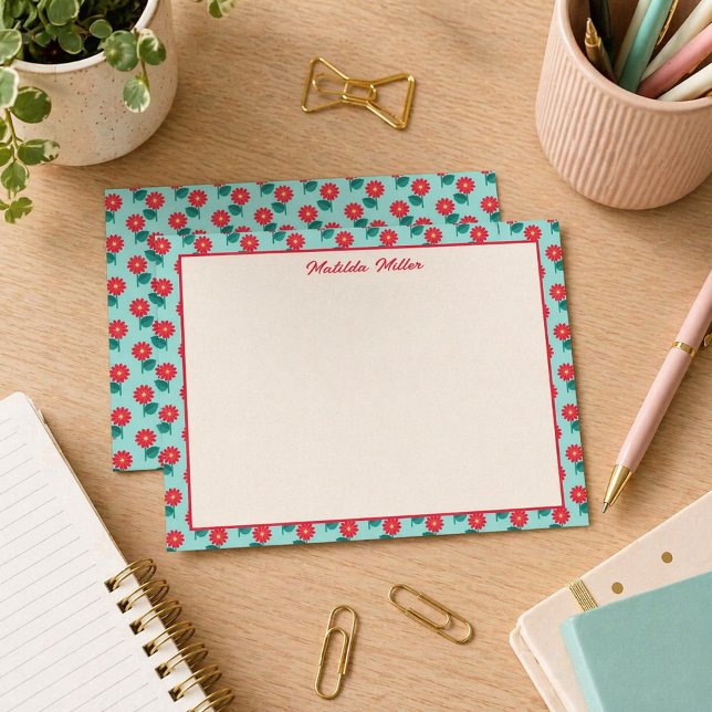 Tarjeta de nota floral personalizada (Subido por el creador)