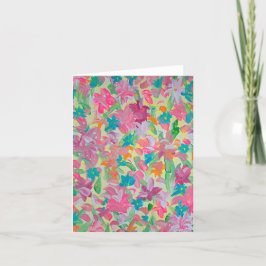 Tarjeta de nota floral Sunny Pastel