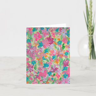 Tarjeta de nota floral Sunny Pastel