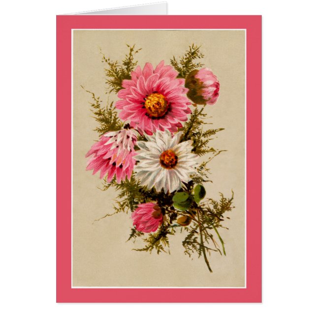 Tarjeta de nota floral vintage (Frente)
