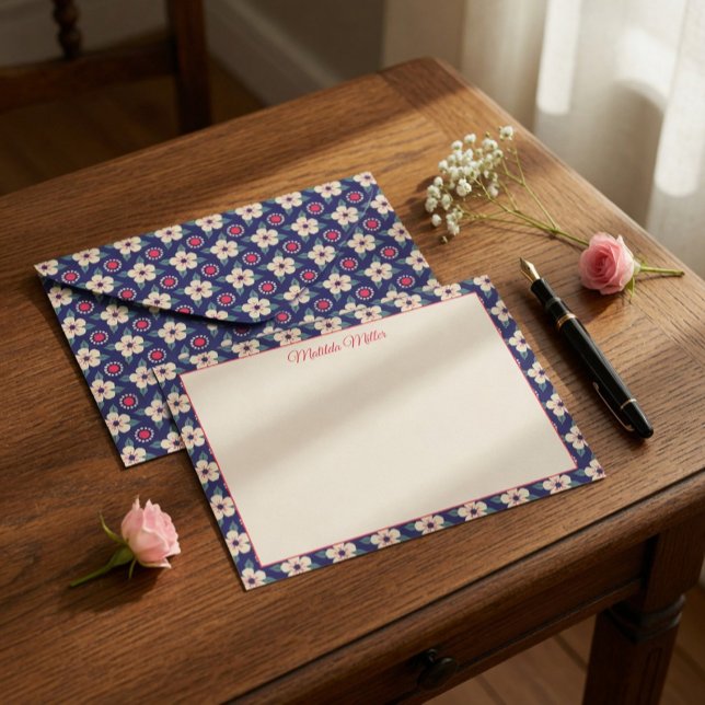 Tarjeta de nota floral vintage personalizada (Subido por el creador)