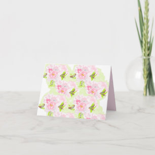 Tarjeta de nota : Flores de cerezo