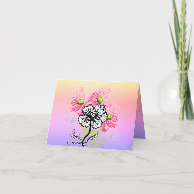 Tarjeta de nota: Flores silvestres (Anverso)