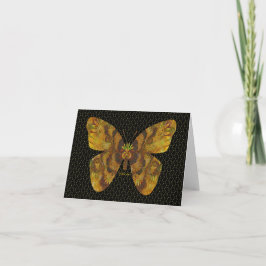 Tarjeta de nota "Flutterbys" dorada digitalmente G